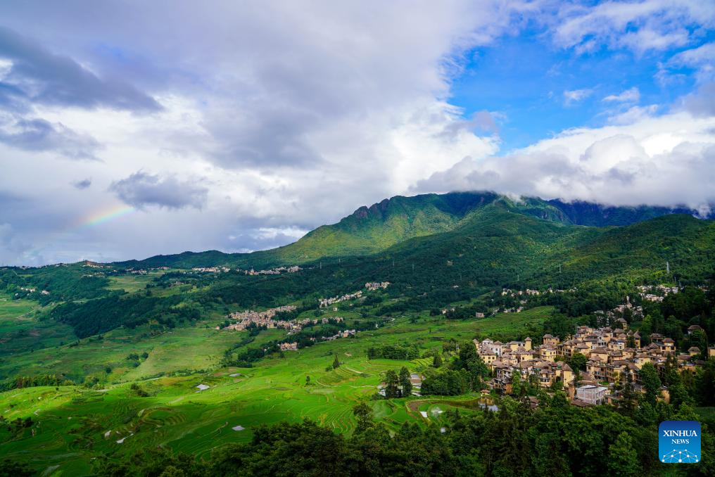 View of Hani terraced fields in Yunnan