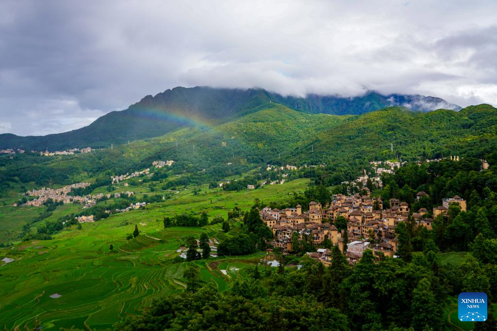 View of Hani terraced fields in Yunnan