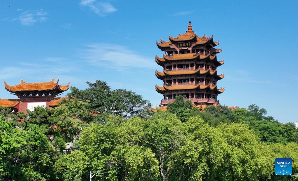 Drone view of famous landmarks in China's central region