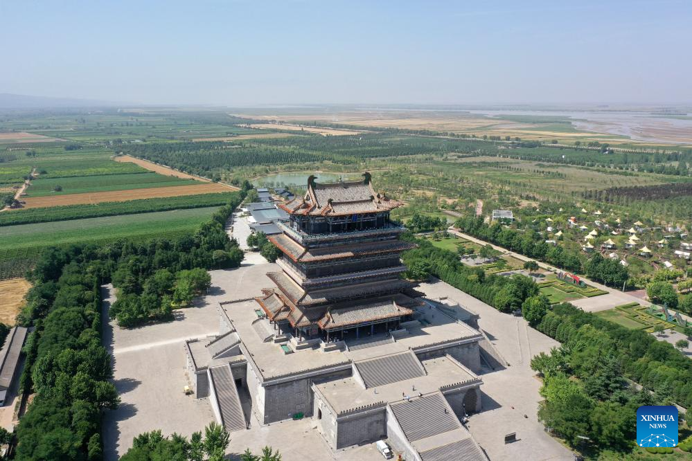 Drone view of famous landmarks in China's central region