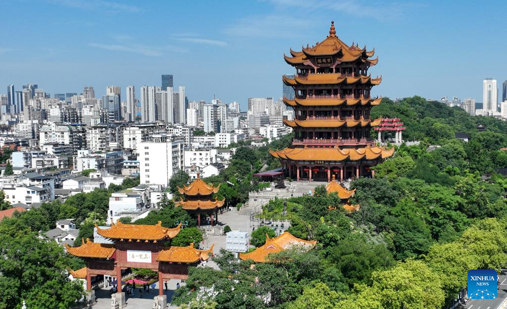 Drone view of famous landmarks in China's central region