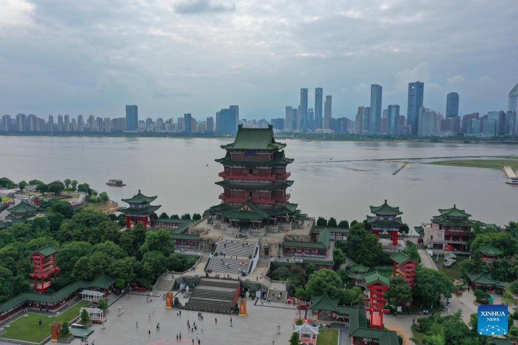 Drone view of famous landmarks in China's central region