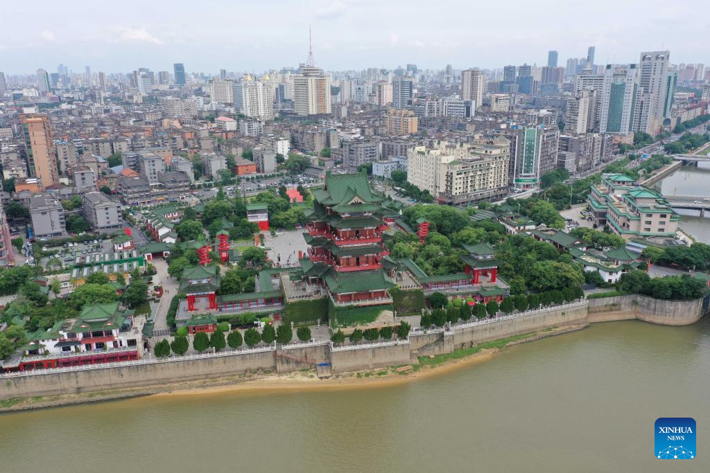 Drone view of famous landmarks in China's central region