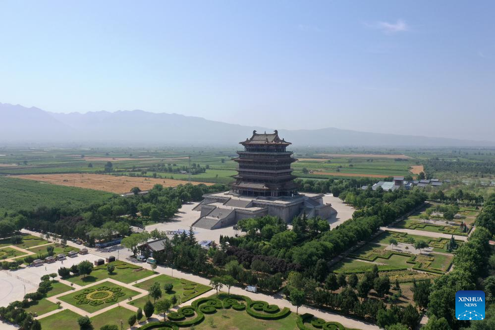 Drone view of famous landmarks in China's central region