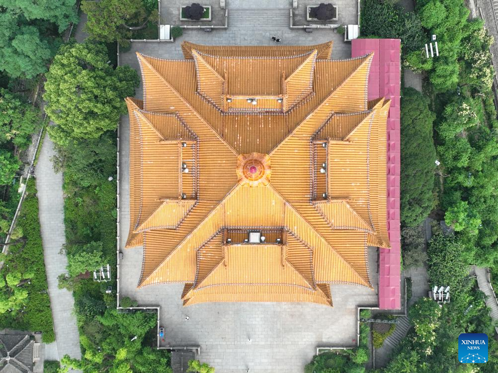 Drone view of famous landmarks in China's central region