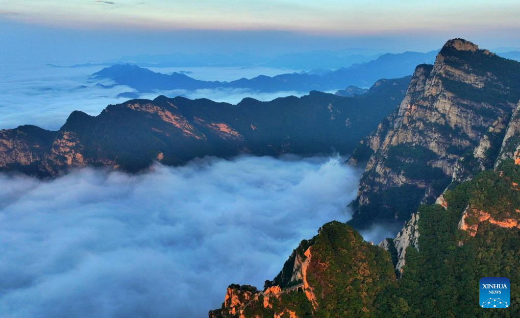 View of Wuyuezhai National Forest Park in Shijiazhuang, China's Hebei