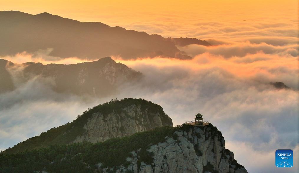 View of Wuyuezhai National Forest Park in Shijiazhuang, China's Hebei