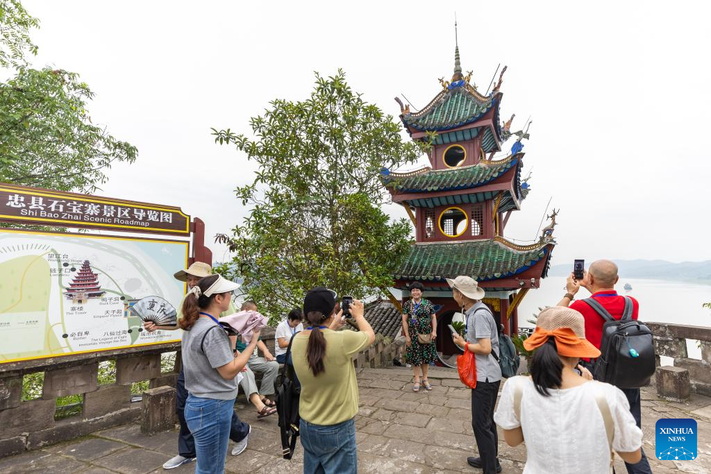 Scenery of Shibaozhai in Chongqing, SW China