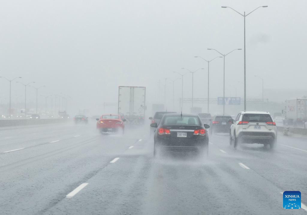 Heavy rain hits Toronto, Canada