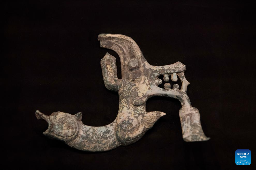 Artifacts exhibited at Sanxingdui Museum in Sichuan