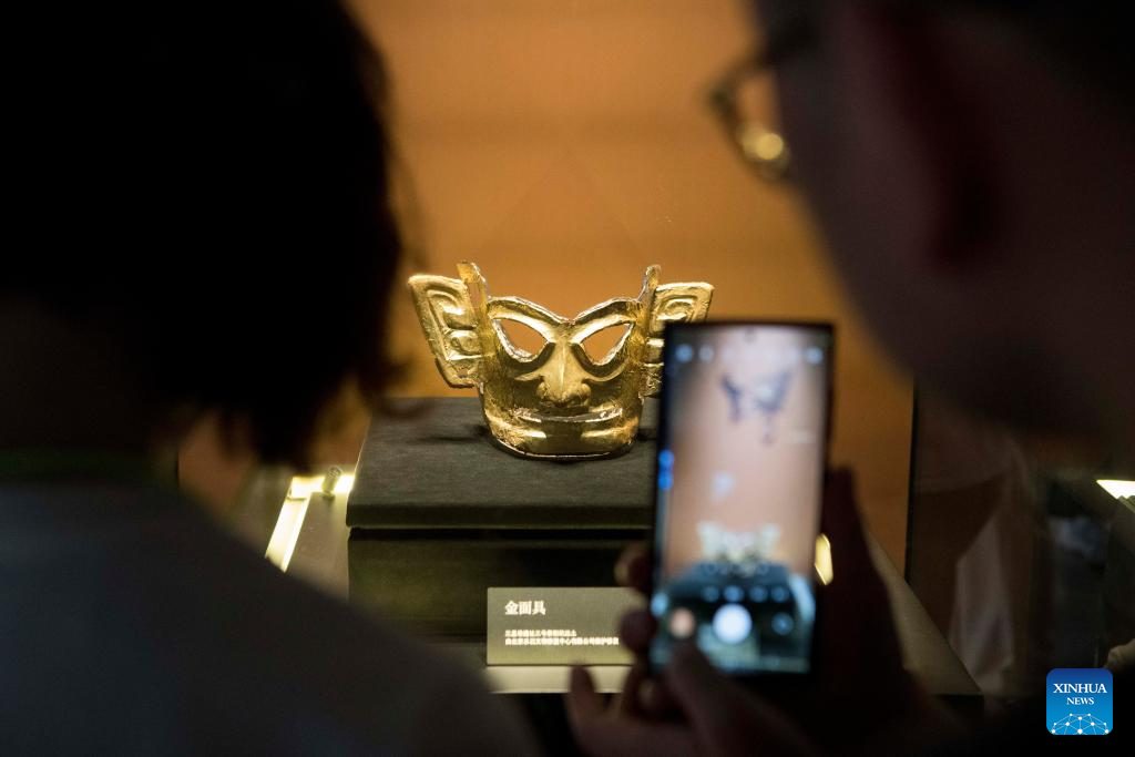 Artifacts exhibited at Sanxingdui Museum in Sichuan