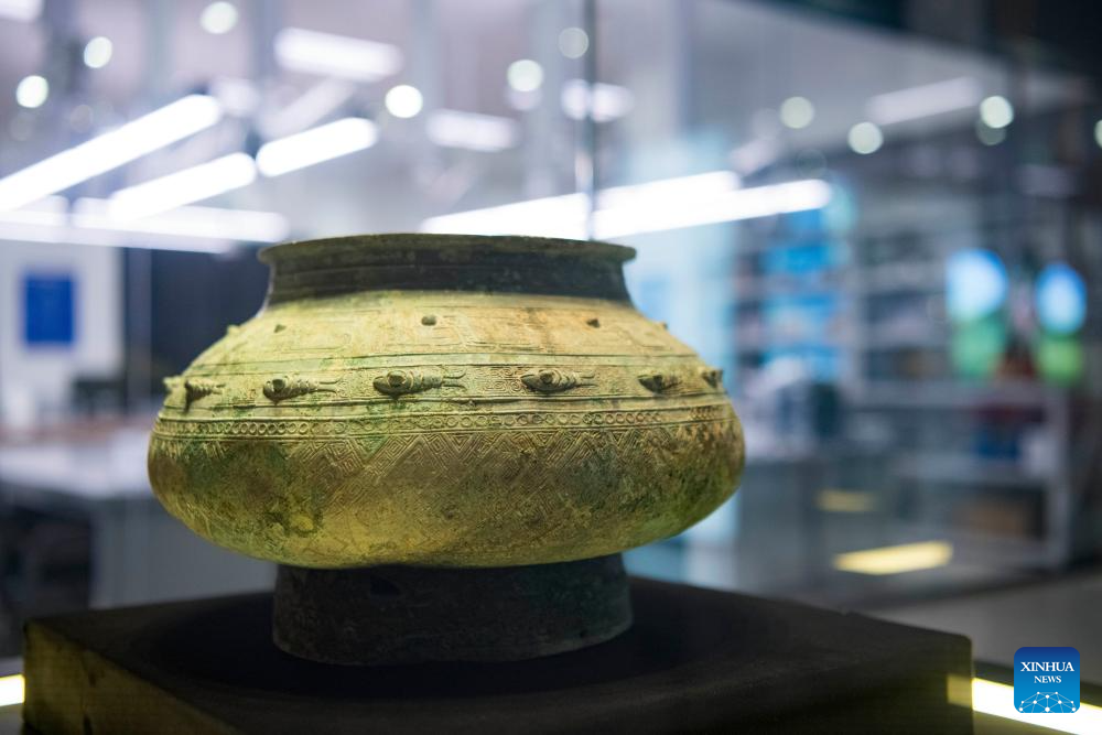 Artifacts exhibited at Sanxingdui Museum in Sichuan