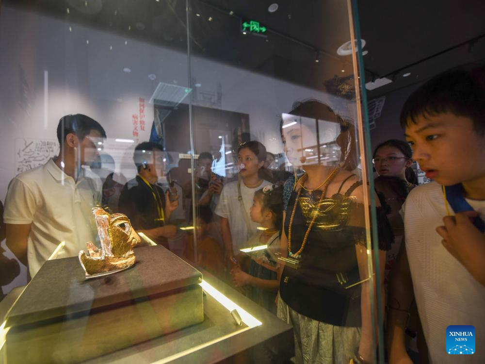 Artifacts exhibited at Sanxingdui Museum in Sichuan