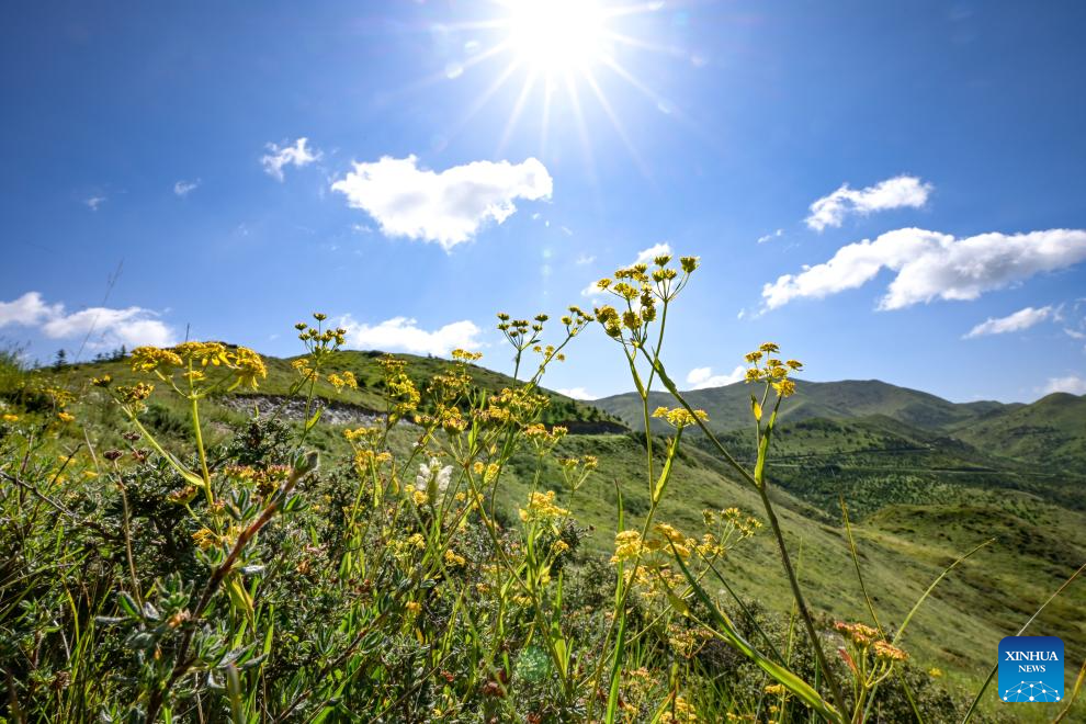 View of Nanhua Mountain in China's Ningxia