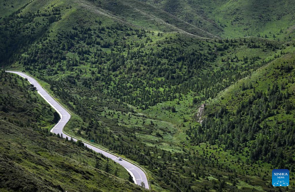 View of Nanhua Mountain in China's Ningxia