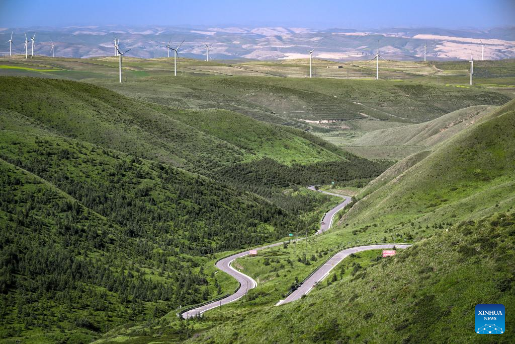 View of Nanhua Mountain in China's Ningxia