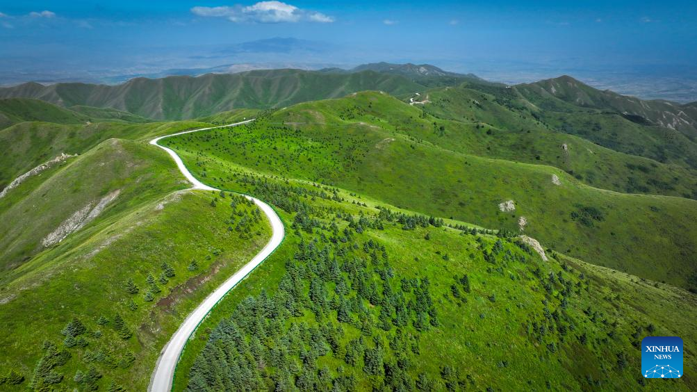 View of Nanhua Mountain in China's Ningxia