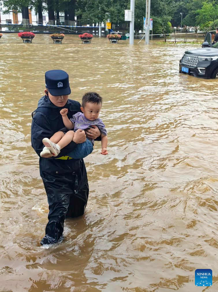 China Focus: Typhoon Gaemi causes flooding, damage in parts of China