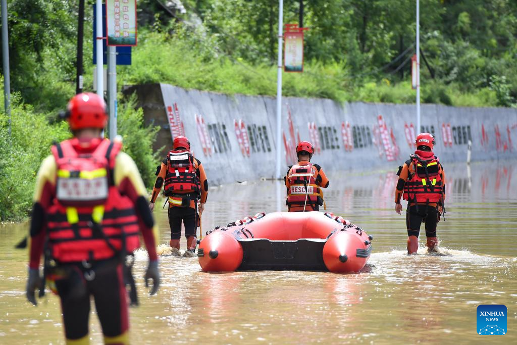 Rescue staff dispatched to support flood control works in NE China