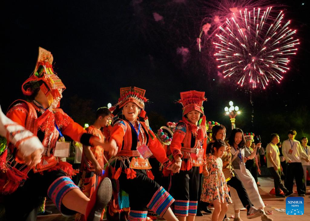 Torch festival celebrated in Chuxiong, SW China