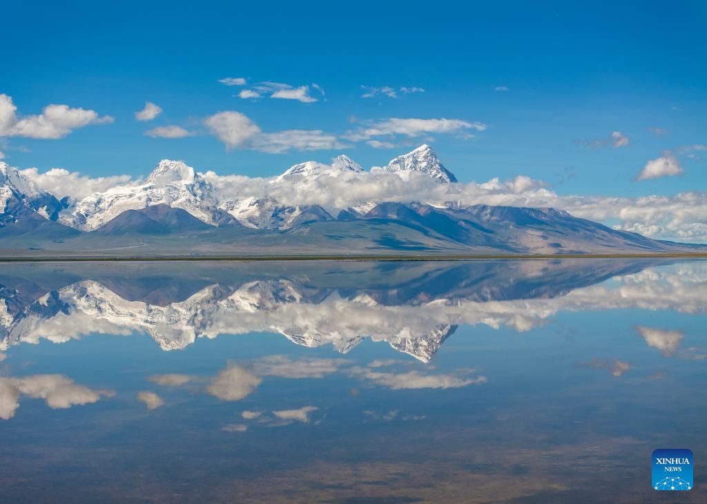 Scenery of Mount Chomolhari in China's Xizang