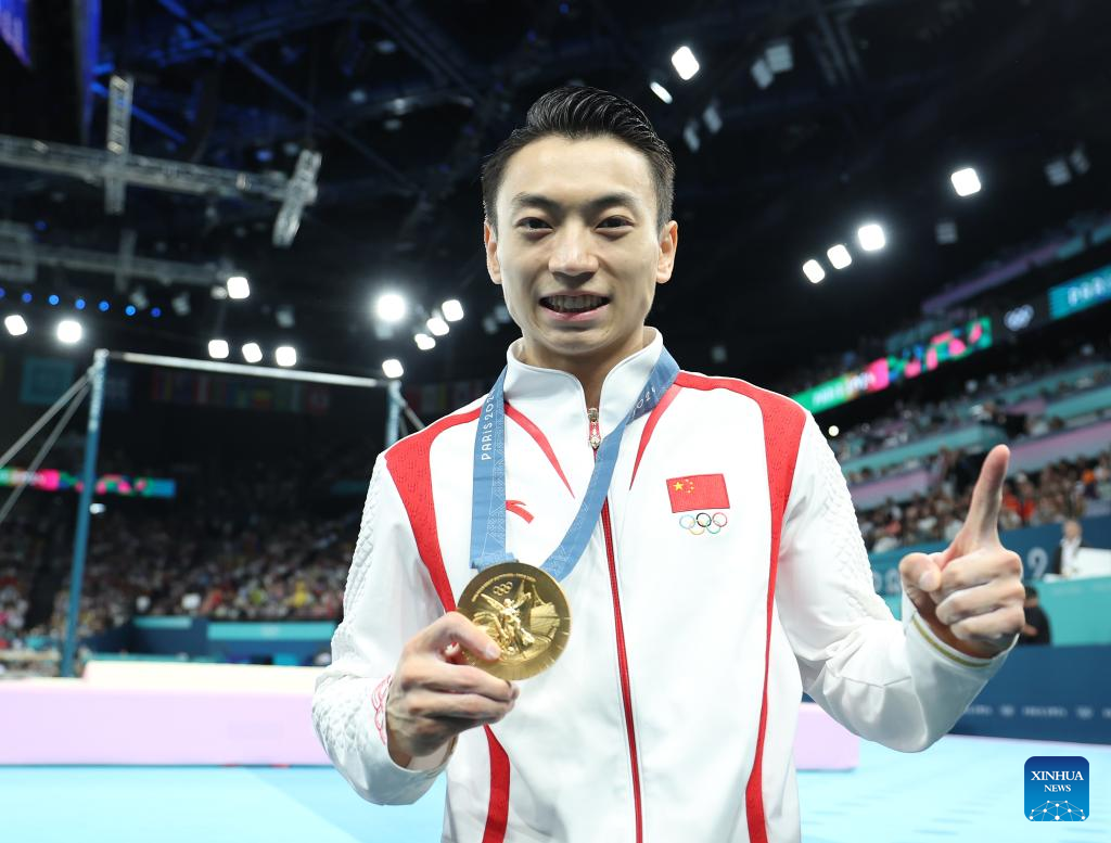 Zou Jingyuan wins China's second gymnastics gold at Paris Olympics