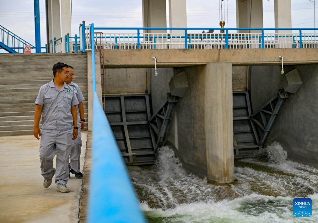 Xinjiang starts water diversion for China's longest inland river