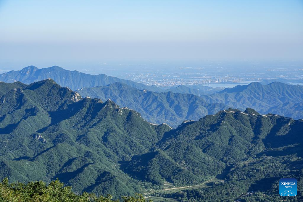 Aerial view of Great Wall in Beijing