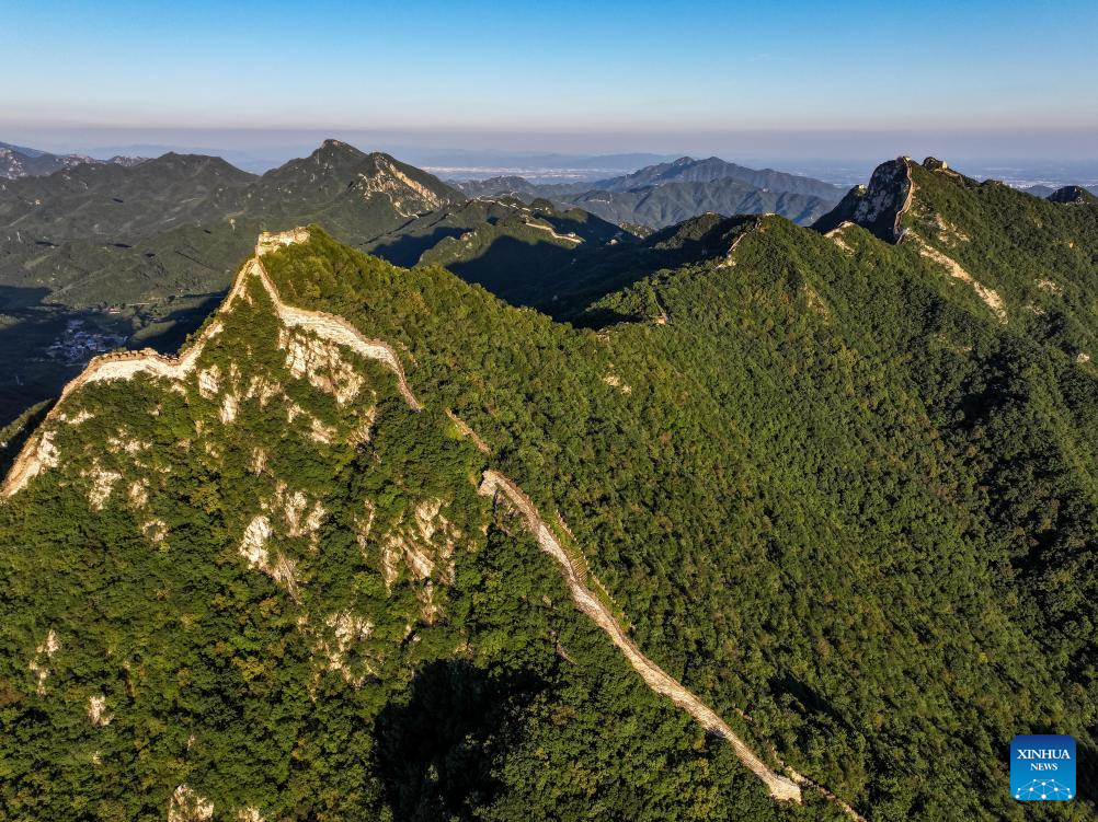 Aerial view of Great Wall in Beijing