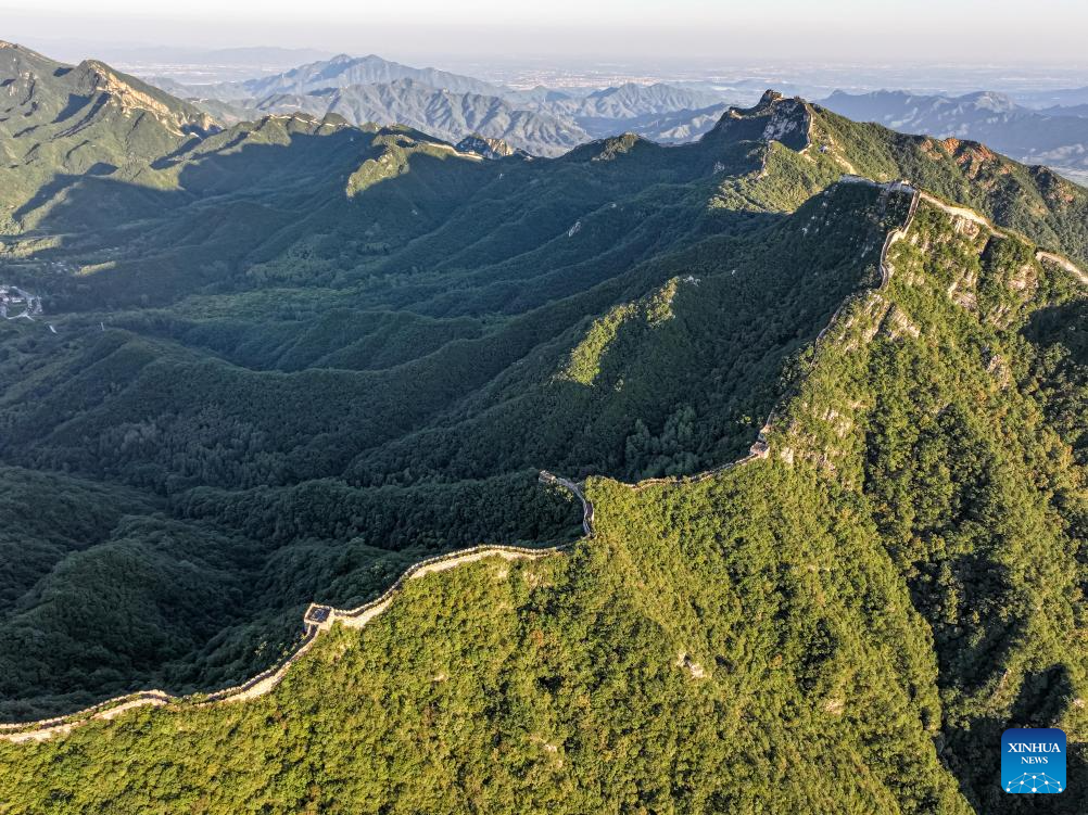 Aerial view of Great Wall in Beijing