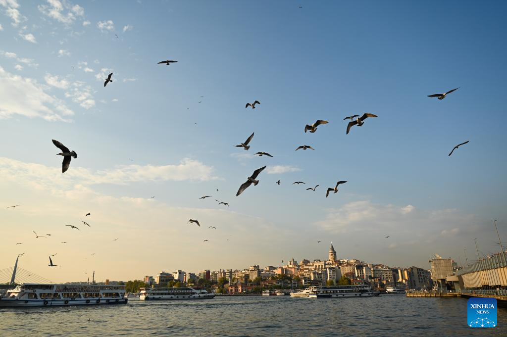 Scenery of Golden Horn in Istanbul, Türkiye