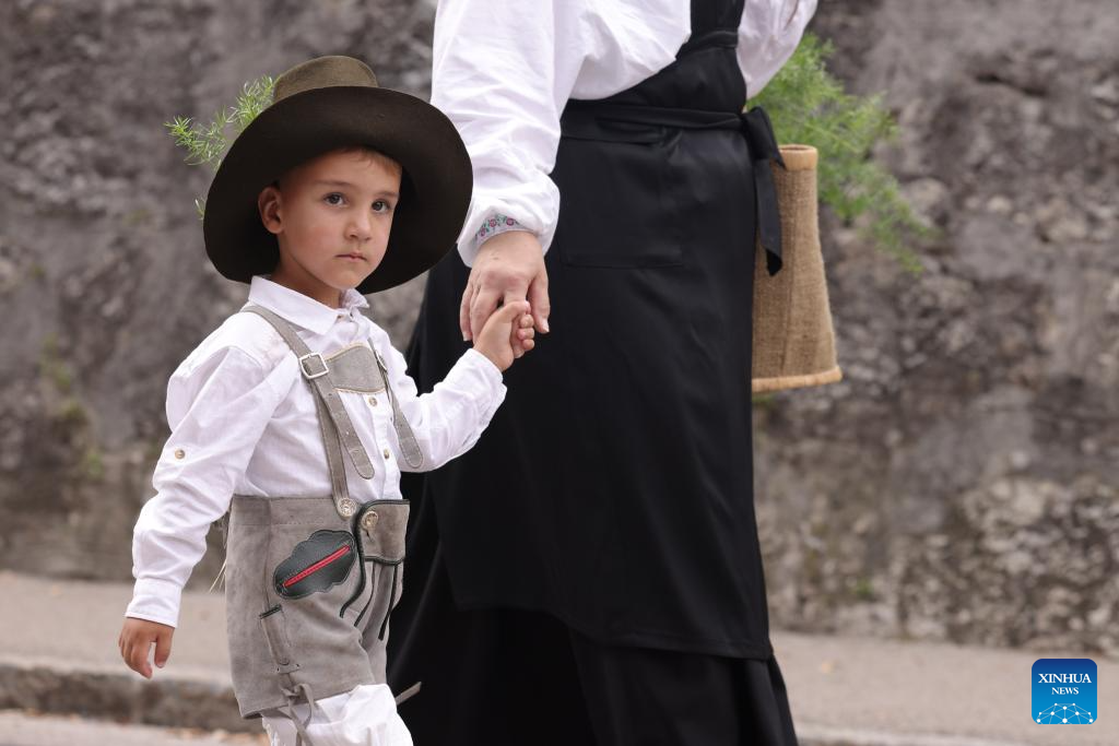 Parade of 51st National Costumes and Clothing Heritage Day held in Slovenia