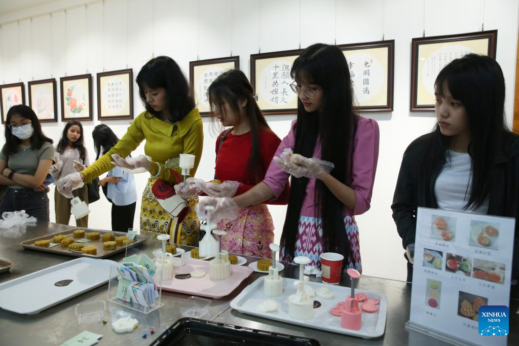 Students take part in events to celebrate upcoming Mid-Autumn Festival in Myanmar