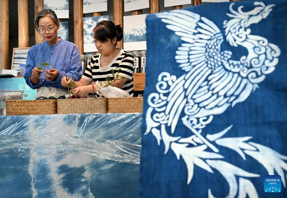 Pic story: inheritor of cloth printing and dyeing techniques in Luoyang, C China