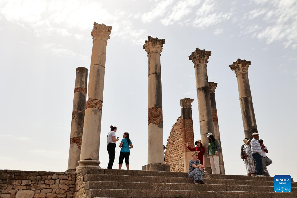 View of ruins of Volubilis in Morocco