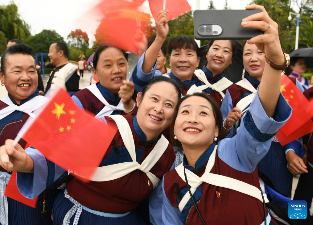 People celebrate National Day across China