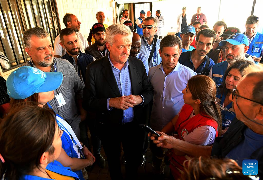 UN refugee agency chief visits Syria-Lebanon border