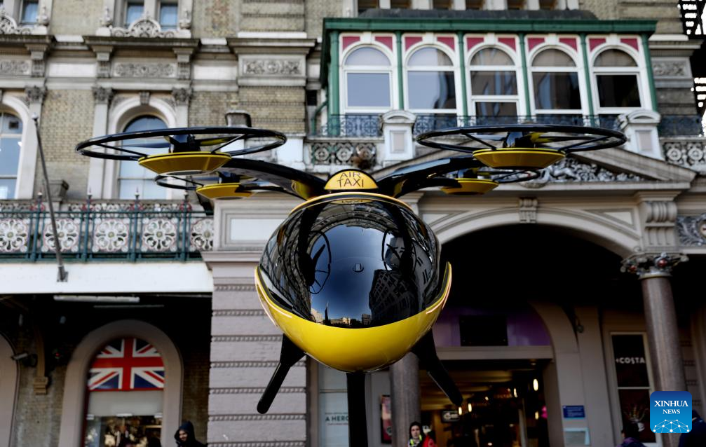 Prototype of flying taxi on display in London