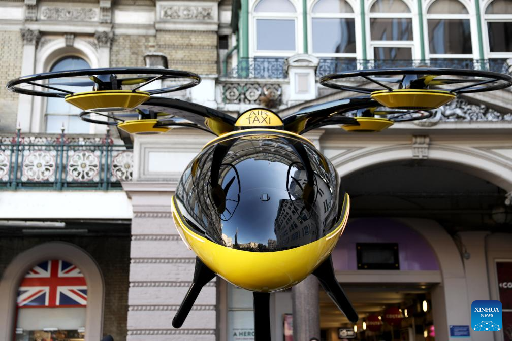 Prototype of flying taxi on display in London