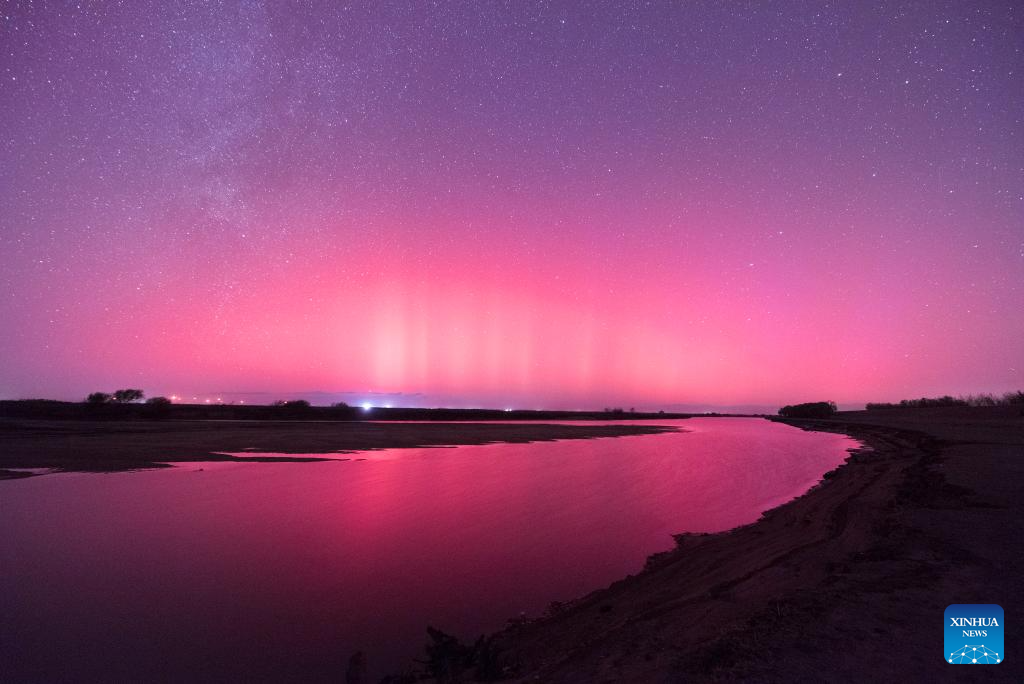 Northern lights observed at different places across Heilongjiang