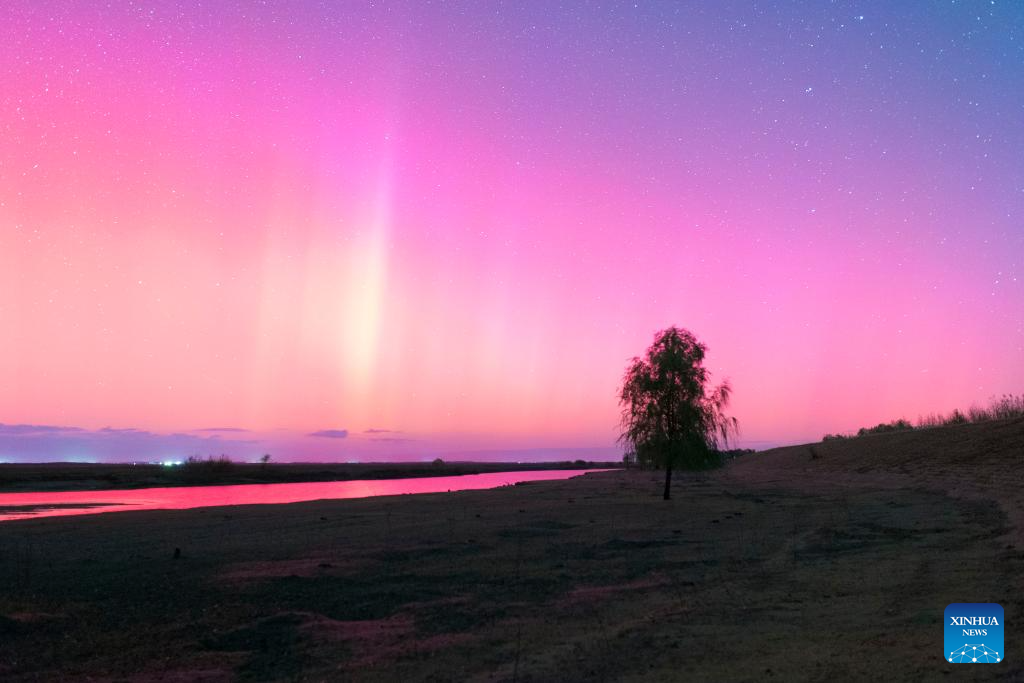 Northern lights observed at different places across Heilongjiang