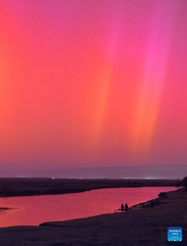 Northern lights observed at different places across Heilongjiang