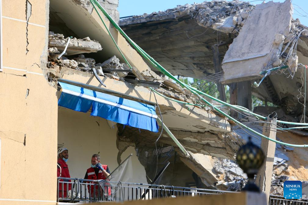 Aftermath of Israeli airstrike in Wardaniyeh, Lebanon