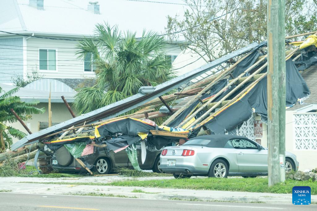 Hurricane Milton plows across U.S. Florida, leaving at least 10 dead