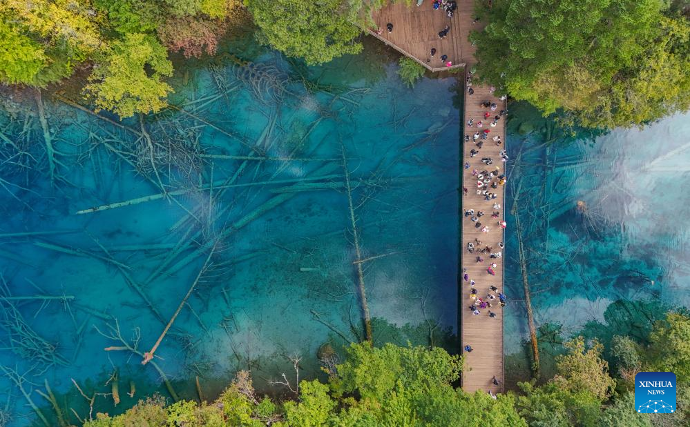 Autumn view of Jiuzhaigou in China's Sichuan