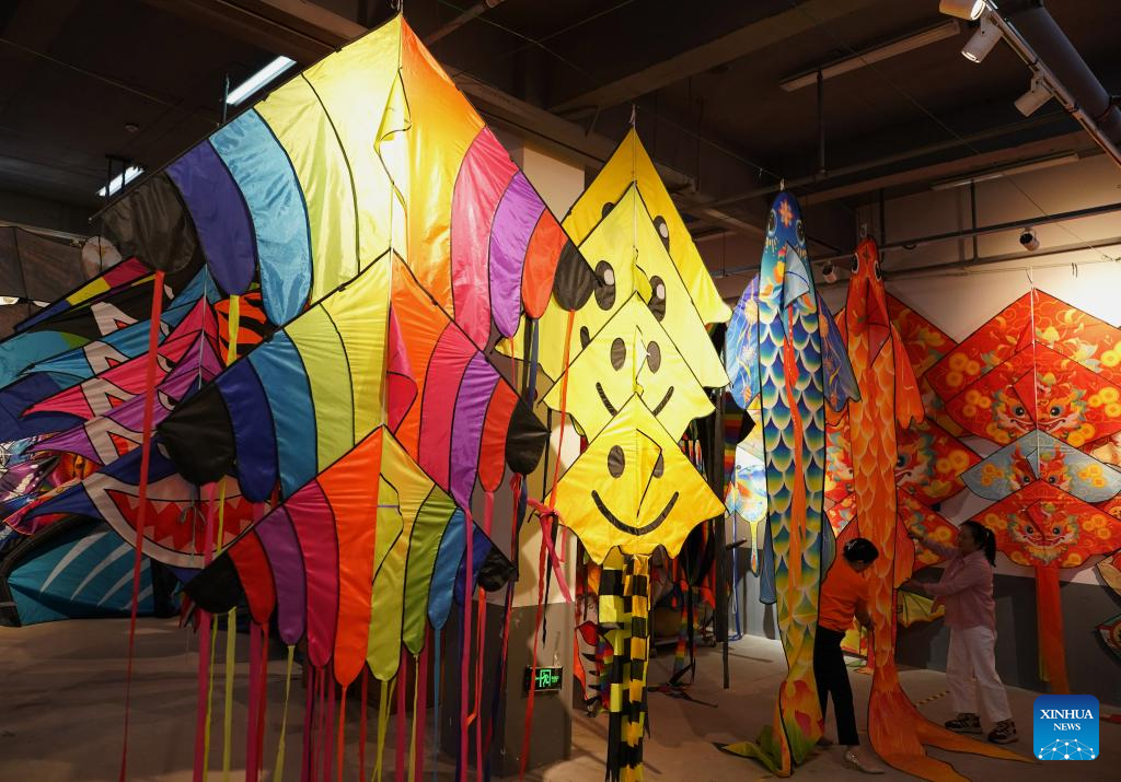 Kite industry thrives in Weifang, east China's Shandong