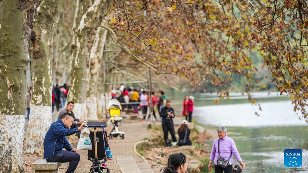 Autumn scenery of Huaxi National Urban Wetland Park in Guiyang, C China