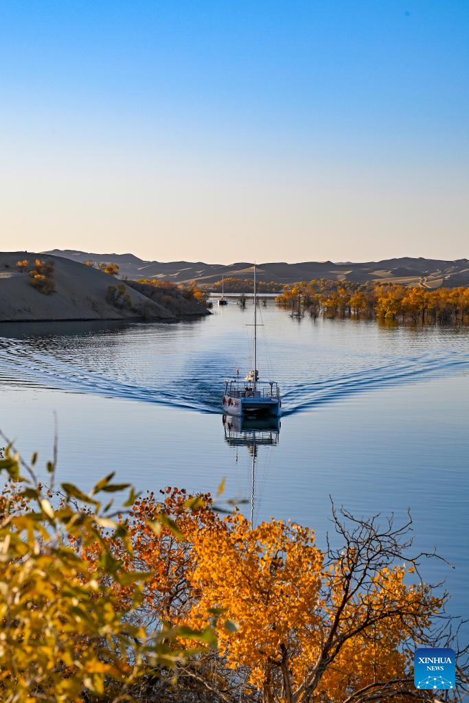 Autumn scenery attracts tourists in NW China's Xinjiang