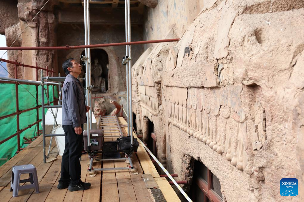 Protection and restoration work carried out at Maiji Mountain Grottoes in NW China