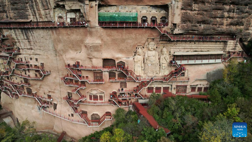 Protection and restoration work carried out at Maiji Mountain Grottoes in NW China